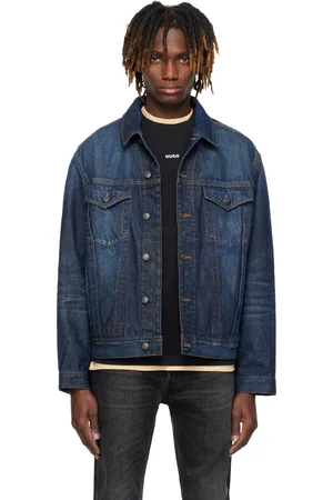 HUGO BOSS Blue Adjustable Hem Denim Jacket