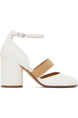 Maison Margiela Off-White Tabi 80 Elastic Band Heels