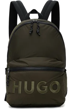 HUGO BOSS Green Embroidered Logo Backpack