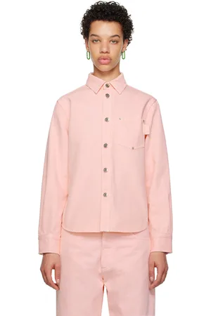 Bottega Veneta Pink Patch Pocket Denim Shirt