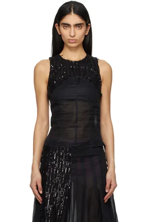 Edward Cuming Black Dripping Sensible Tank Top