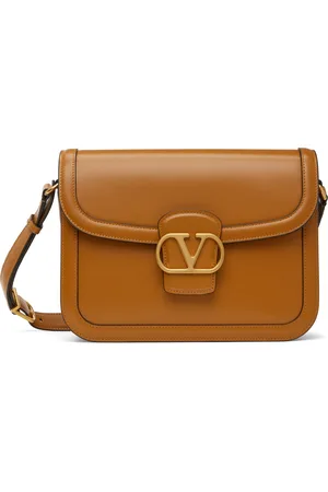 VALENTINO GARAVANI Tan 9TO5 Smooth Calfskin Shoulder Bag