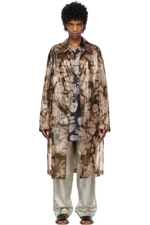 DRIES VAN NOTEN Pink Loose Fit Mac Coat