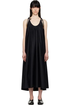 CO Black Gathered Halter Maxi Dress
