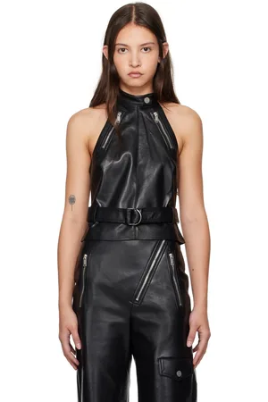 Nanushka Sybel Regenerated Leather & Vegan Leather Top