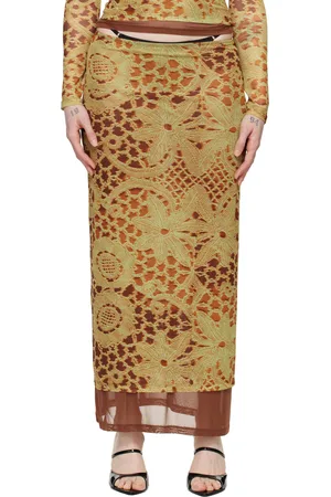 Miaou Orange Topanga Maxi Skirt