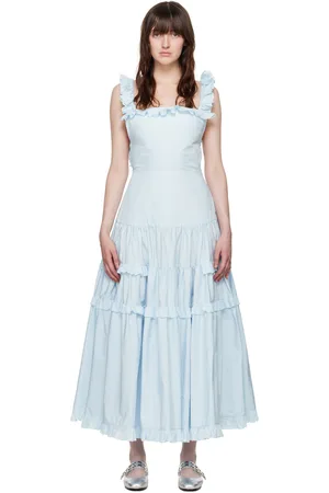 Molly Goddard Blue Maggie Midi Dress