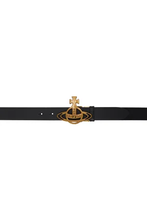 Vivienne Westwood Black Line Orb Buckle Belt
