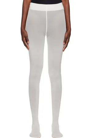 Wolford Off-White Velvet de Luxe 66 Tights