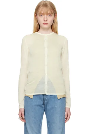 Auralee Off-White Button Cardigan