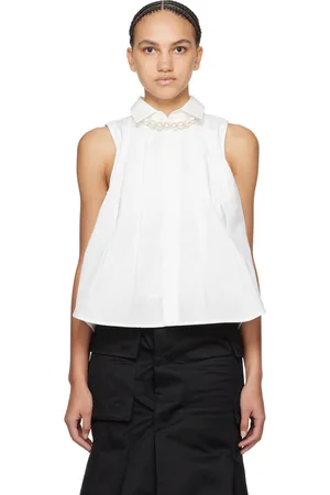 SACAI Off-White Pleated Shirt