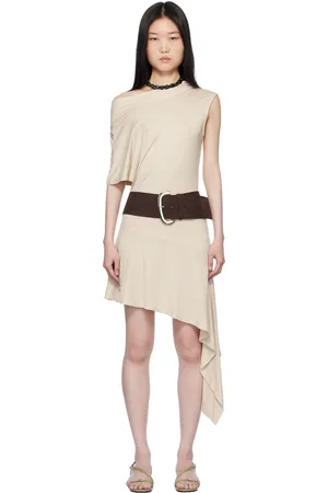 Belle Beige Plume Minidress