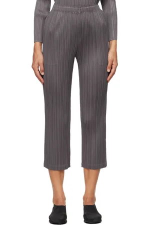 PLEATS PLEASE ISSEY MIYAKE Gray Monthly Colors September Trousers