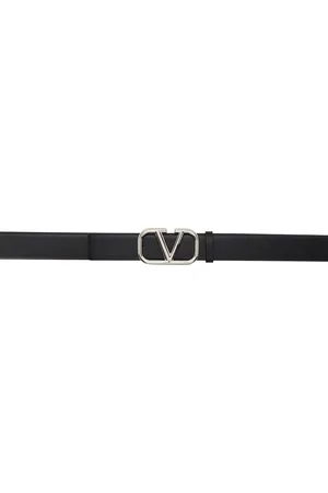 VALENTINO GARAVANI Black VLogo Signature Belt