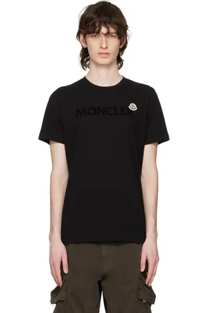 Moncler Black Flocked T-Shirt