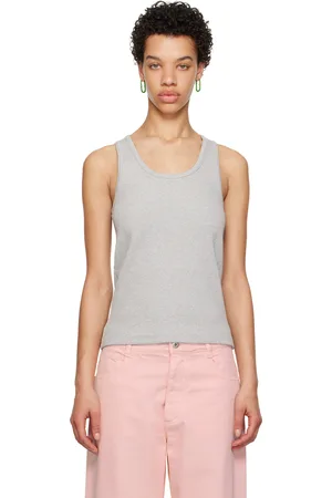 Bottega Veneta Gray Scoop Tank Top