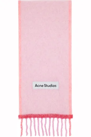 Acne Studios Pink Narrow Wool Mohair Scarf