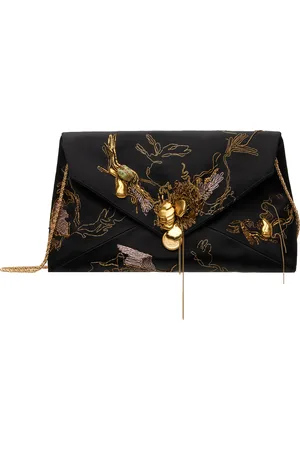 DRIES VAN NOTEN Black Large Envelope Clutch