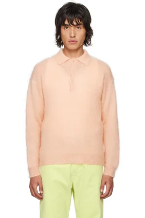Auralee Pink Super Kid Mohair Polo