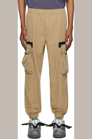 A Bathing Ape Beige Moonface Patch Cargo Pants