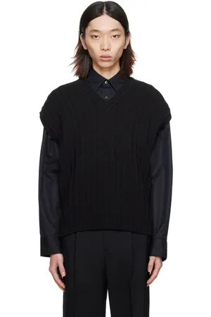 WOOYOUNGMI Black V-Neck Vest