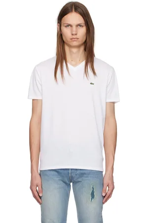 Lacoste White V-Neck T-Shirt