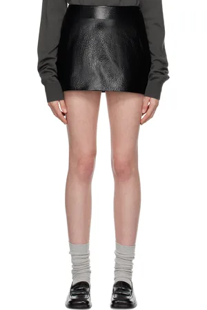 The Frankie Shop Mary Crackled Faux-Leather Miniskirt