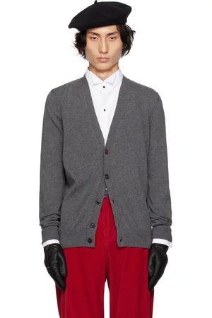 Maison Margiela Gray V-Neck Cardigan