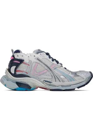 Balenciaga Off-White & Gray Runner Sneakers