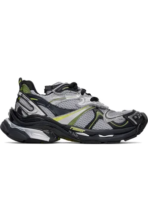 Balenciaga Silver & Black Runner 2.0 Sneakers