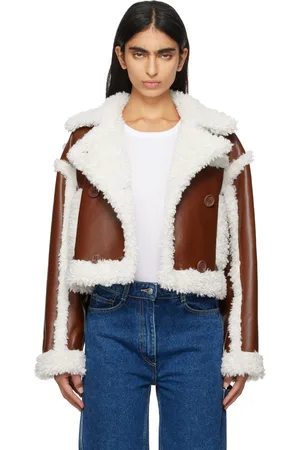 Stand Studio Brown & Off-White Kristy Faux-Shearling Jacket