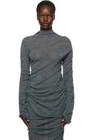 Issey Miyake Gray Ambiguous Wool Sweater