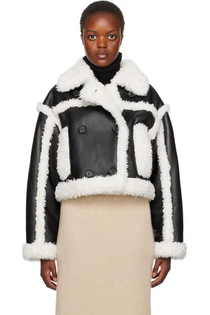 Stand Studio Black & Off-White Kristy Faux-Shearling Jacket