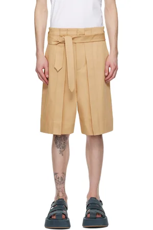 J.W.Anderson Beige Folded Front Pleat Shorts