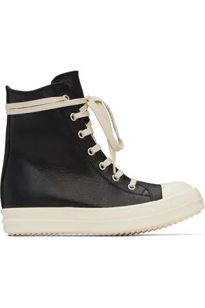 Rick Owens Black Porterville Washed Calf Sneakers