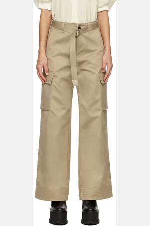 SACAI Beige Belted Trousers