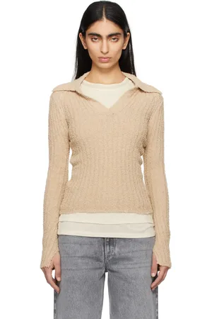 mfpen Beige Open Placket Polo