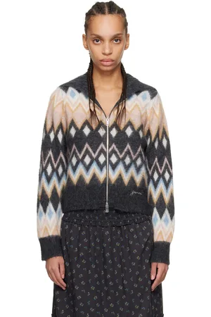 Ganni Multicolor Zip Cardigan