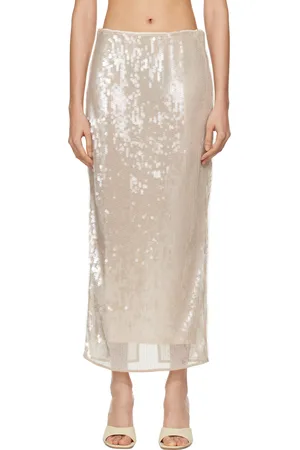 Staud Beige Casey Maxi Skirt