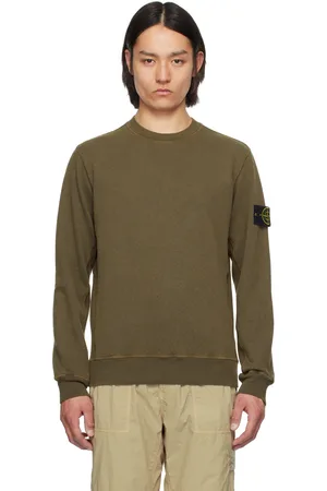 Stone Island Khaki Mafilé Fleece Old Effect Sweatshirt