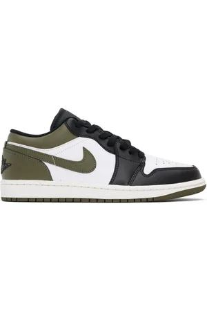 Nike Khaki & Black Air Jordan 1 Low Sneakers