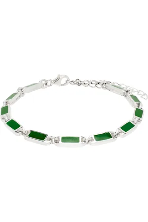 Maple Silver & Green Poncho Bracelet
