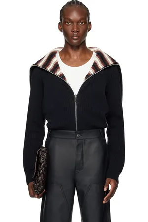 Bottega Veneta Navy Sailor Collar Cardigan