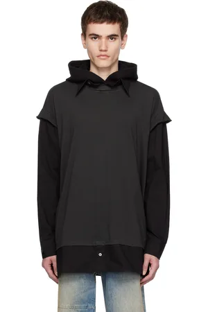 Maison Margiela Black Layered Hoodie