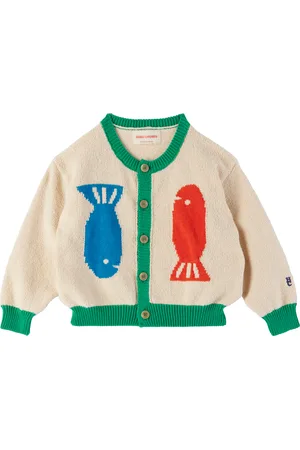 Bobo Choses Baby Off-White Lucky Fish Cardigan