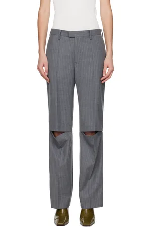 UNDERCOVER Gray Slashed Trousers