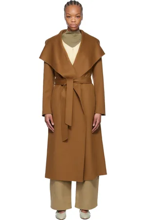 Mackage Tan Mai-CN Double-Face Wool Wrap Coat