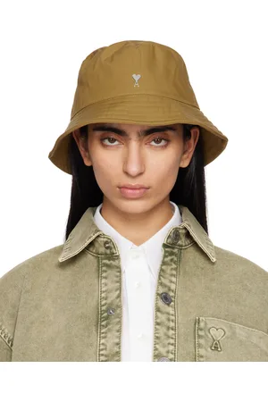 Ami Khaki Twill Ami de Coeur Stud Bucket Hat