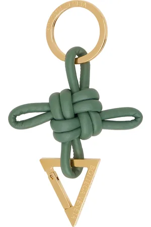 Bottega Veneta Green Triangle Keychain