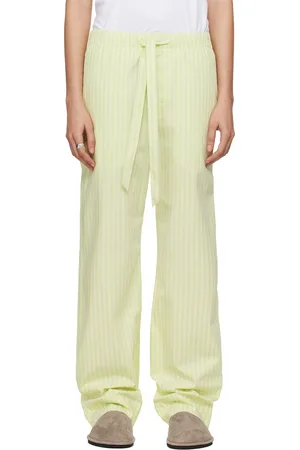 Tekla SSENSE Exclusive Green AURALEE Edition Cotton Poplin Pyjama Pants